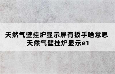 天然气壁挂炉显示屏有扳手啥意思 天然气壁挂炉显示e1